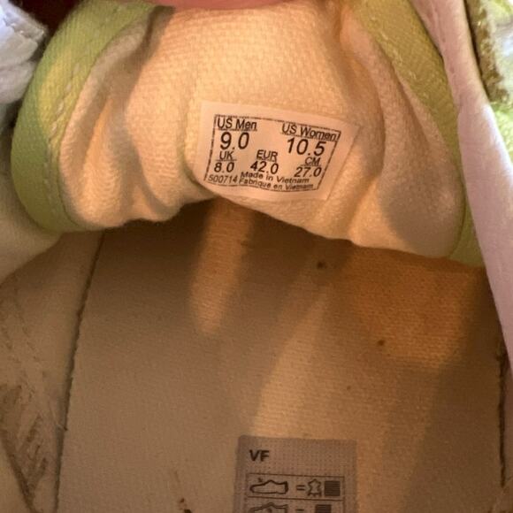 VANS Old Skool Neon Green Lace Up Shoe Men Size 9 Women Size 10.5 - Picture 6 of 6